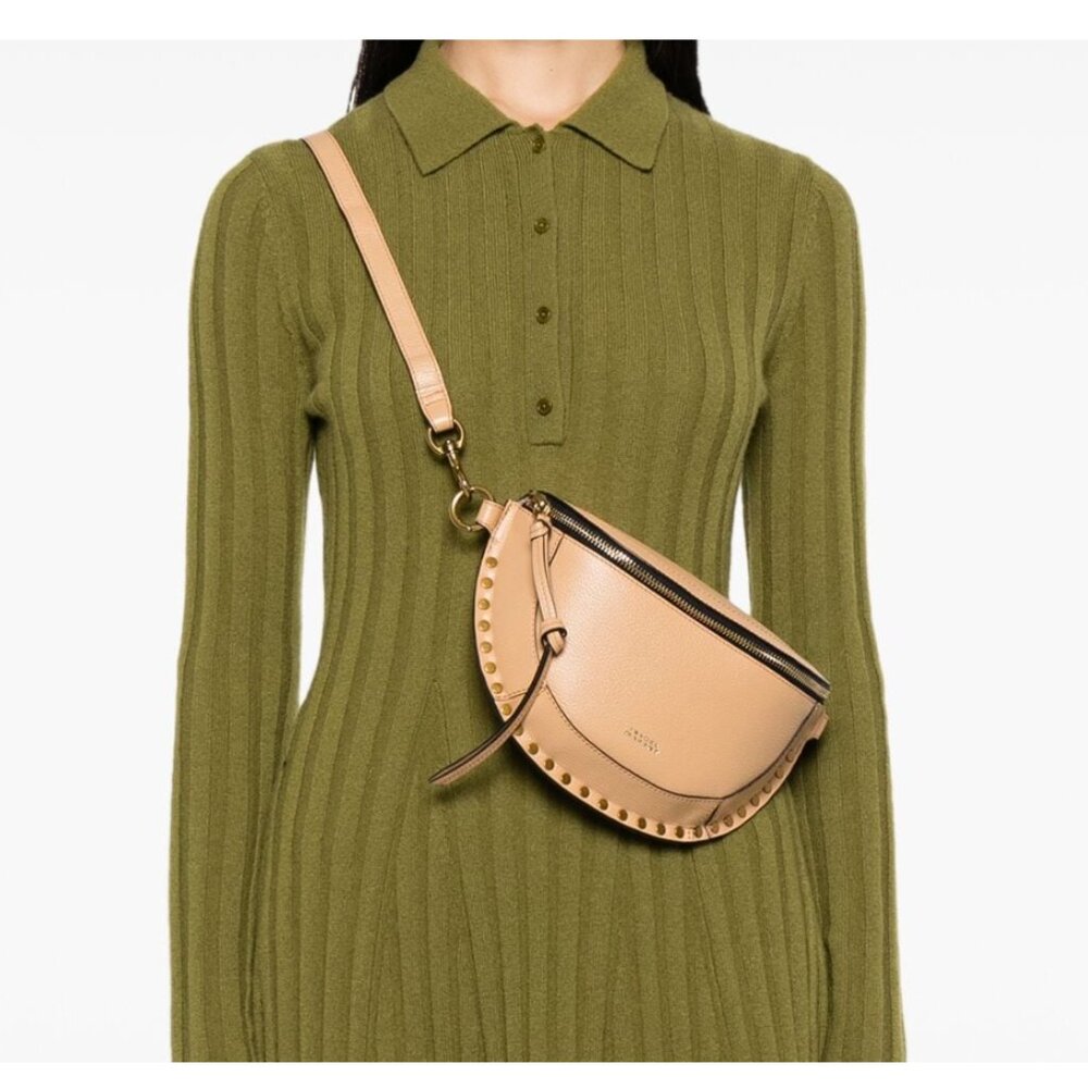 Isabel Marant Studded Skano Leather Belt/Shoulder Bag MSRP$860 Chic & Unique